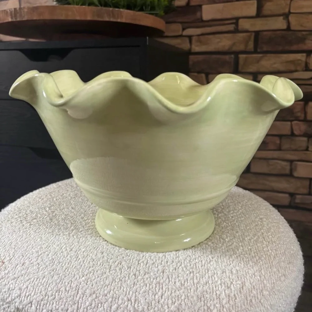 Crate&Barrel Light Green Ceramic Bowl